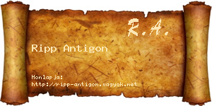 Ripp Antigon névjegykártya